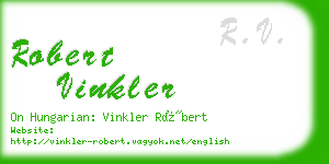 robert vinkler business card